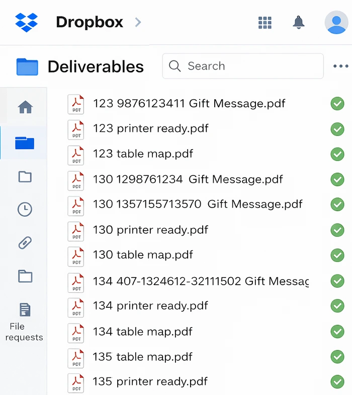 📁 Delivered files ready to print